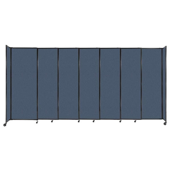 StraightWall Sliding Portable Partition 15'6" x 7'6" Ocean Fabric